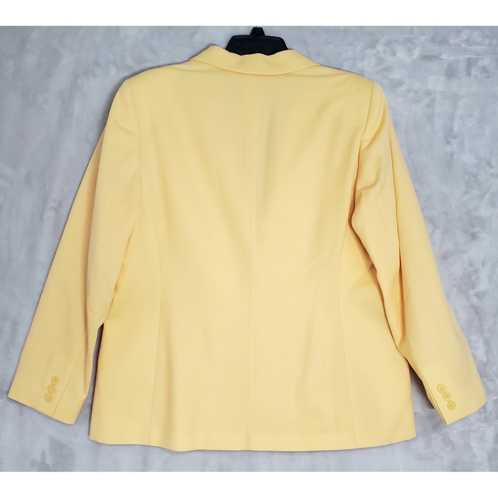 Pendleton Skirt & Blazer Set Women's Size 16 Petite 100% Virgin Wool Yellow EUC - Picture 9 of 15